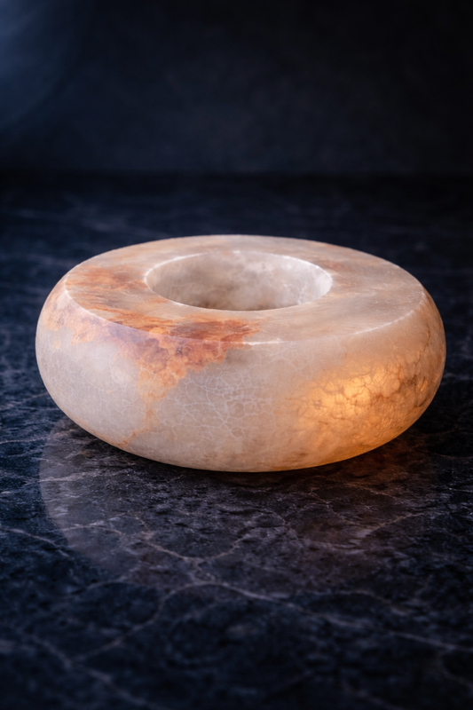 Alabaster candle holder for Isis moon candle